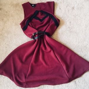 Maroon/burgundy classy dress